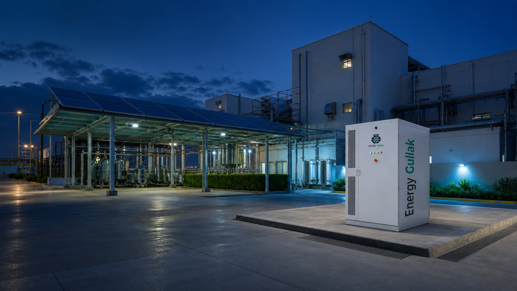 Energy Gullak commercial and industrial energy storage cabinet installed at a solar-enabled pharmaceutical manufacturing site in India